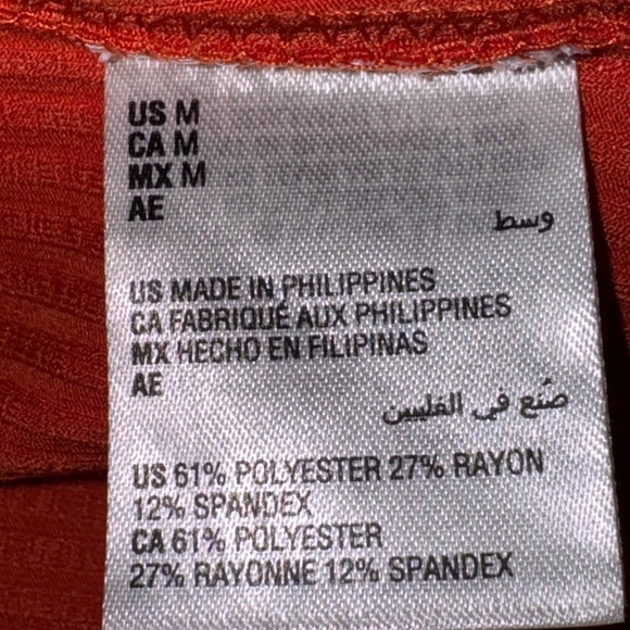 I.N.C. International Concepts Women’s Top Medium Burnt Orange - Picture 6 of 7